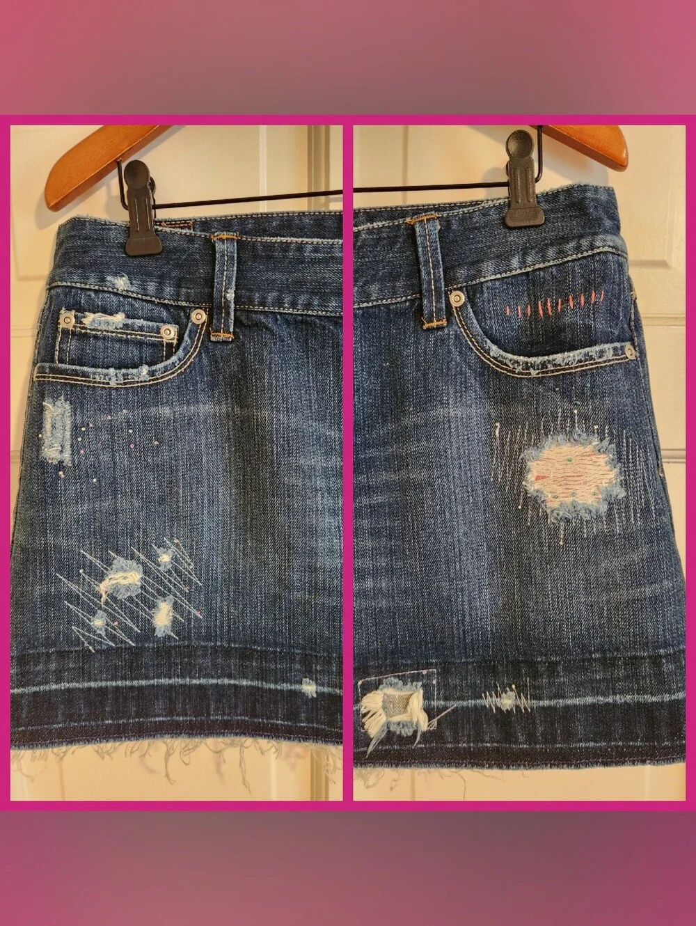 💘American Eagle💘 - Distressed Denim Mini Skirt